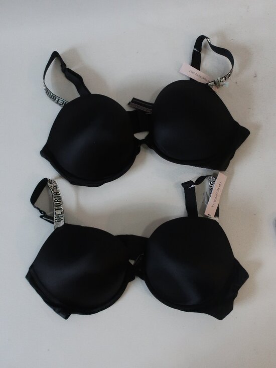 Victoria's Secret Other - NWT Victoria's Secret Black Lot-2 Bedazzled Very Sexy Underwire Push-Up Bras 40C